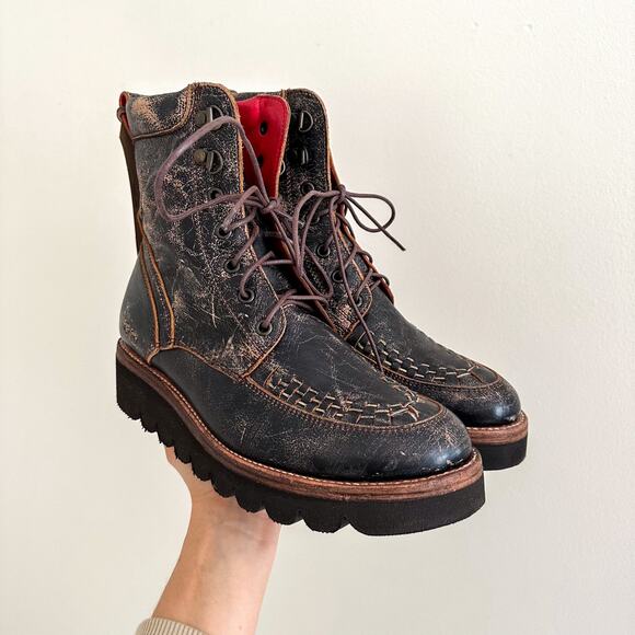 BED|STU | Shoes | New Bed Stu Elisha Ii Leather Lace Up Ankle Boots ...